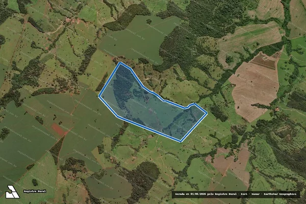 Imagem de satélite de FAZENDA NOVA AURORA, CÓRREGO BONITO E BARREIRINHO - Gleba 01 em Buriti Alegre - GO
