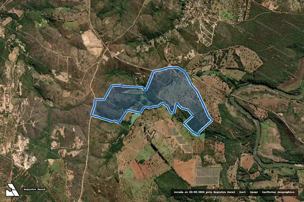 Imagem de satélite de FAZENDA POÇÕES - ÁREA 01 em Jequitibá - MG