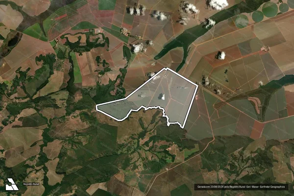 Imagem de satélite de Fazenda Serra Vermelha (Itacolomy) em Dom Aquino - MT
