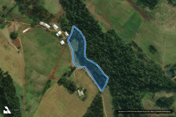 Imagem de satélite de Parte do Lote Rural N°159 - Parte 2 em São Miguel do Oeste - SC