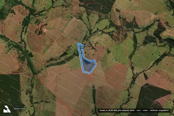 Imagem de satélite de FAZENDA BELA CRUZ - Gleba 02 em Prata - MG