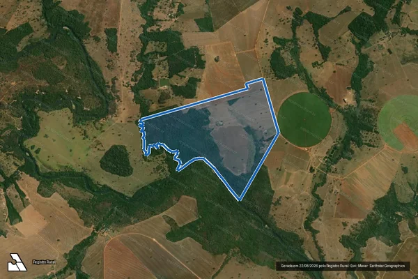 Imagem de satélite de Fazenda Caiçara no lugar Saturno em Bela Vista de Goiás - GO