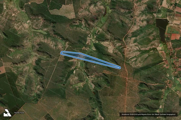 Imagem de satélite de FAZENDA TRAVESSA DA SANTANA I - Parte 1 em Rio Pardo de Minas - MG