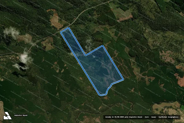 Imagem de satélite de Fazenda Ouro Verde - Matrícula 18.412 em General Carneiro - PR