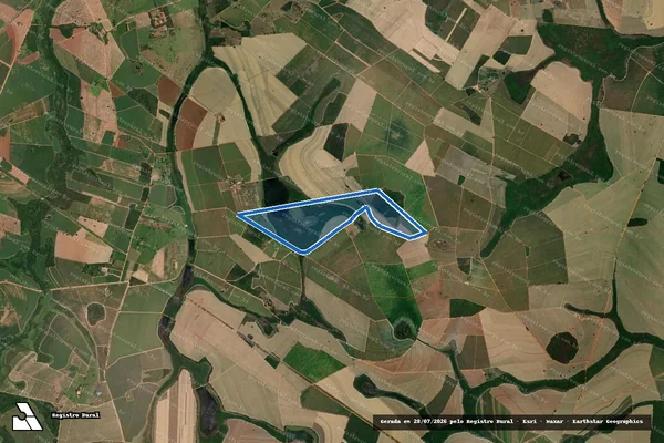 Imagem de satélite de FAZENDA SANTA VITORIA - ÁREA REMANESCENTE em Penápolis - SP