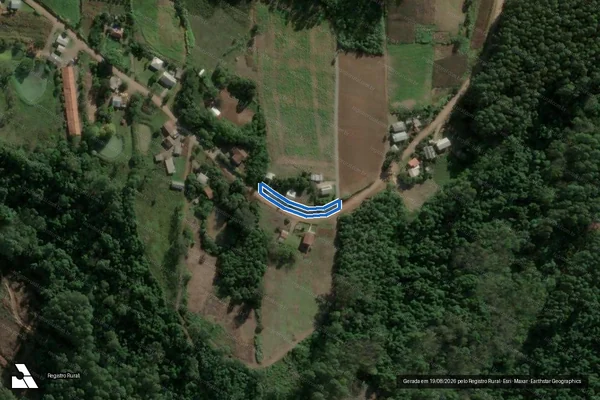 Imagem de satélite de ANDRÉ GUARAGNI - AREA 02 ESTRADA MUNICIPAL - Parcela 1 em Carlos Barbosa - RS