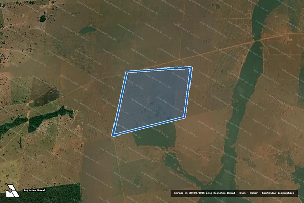 Imagem de satélite de Fazenda Araçatuba - Gleba 02 em Salto do Céu - MT