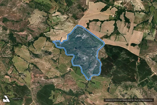 Imagem de satélite de FAZENDA CÓRREGO DO CAVALO E CHAPADA - PARTE 1 em Abadia dos Dourados - MG
