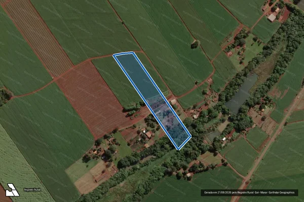 Imagem de satélite de SITIO SÃO JOÃO - SITIO SÃO JOÃO GLEBA-B em Cândido Mota - SP