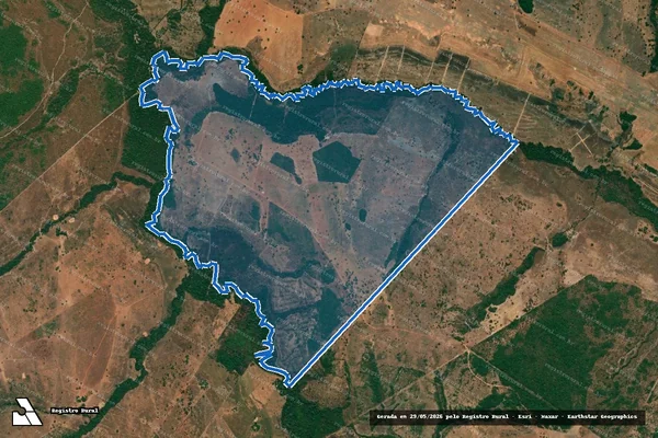Imagem de satélite de FAZENDA BODOQUENHA - 001 em Abreulândia - TO