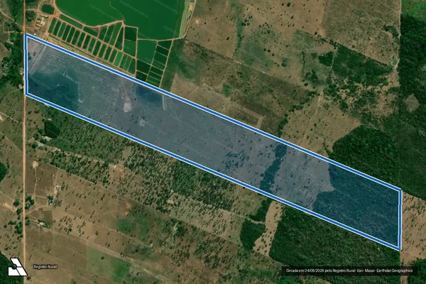 Imagem de satélite de Fazenda Paraiso ? Lote 19 - Parte 1 em São João do Araguaia - PA