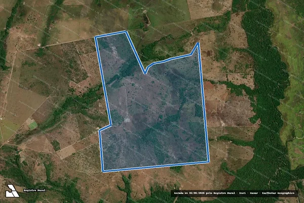 Imagem de satélite de Fazenda Santo Antônio, Parte do Lote 39, do Loteamento Ribeirão Inhumas - Parte 1 em Juarina - TO