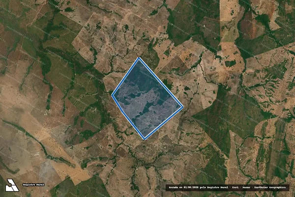 Imagem de satélite de FAZENDA BANANAL - Imóvel SANTO ANTONIO - GLEBA 01 em Uirapuru - GO