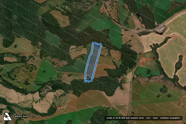 Imagem de satélite de FAZENDA LAGOA SECA - PARTE DO QUIHÃO 2 - M_2591 (Parte) em Candói - PR