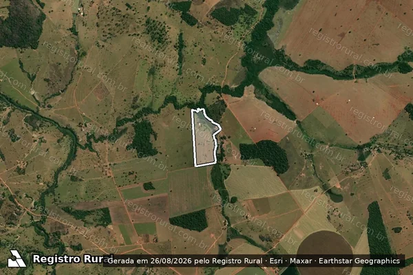 Imagem de satélite de FAZENDA BAIXÃO - Parte 1 em Firminópolis - GO