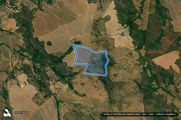 Imagem de satélite de Fazenda Córrego do Ouro  - Parcela 01 em Palestina de Goiás - GO