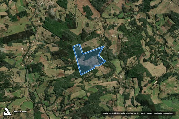 Imagem de satélite de Terreno rural, matricula 1.575 - Parte 1 em Ibiam - SC