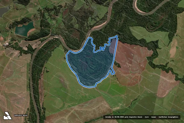 Imagem de satélite de AGROPECUÁRIA SÃO MARTIM - Boiada em São Vicente do Sul - RS