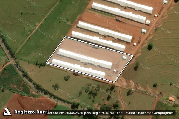 Imagem de satélite de Lotes de Terra sob n°s 416 e 417, Gleba n° 03, Núcleo São João - Parte 1 em Cafezal do Sul - PR