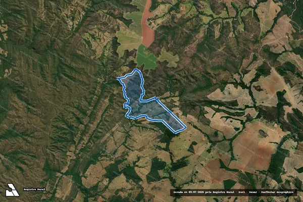 Imagem de satélite de FAZENDA MUCAMBO - 001 em Pires do Rio - GO
