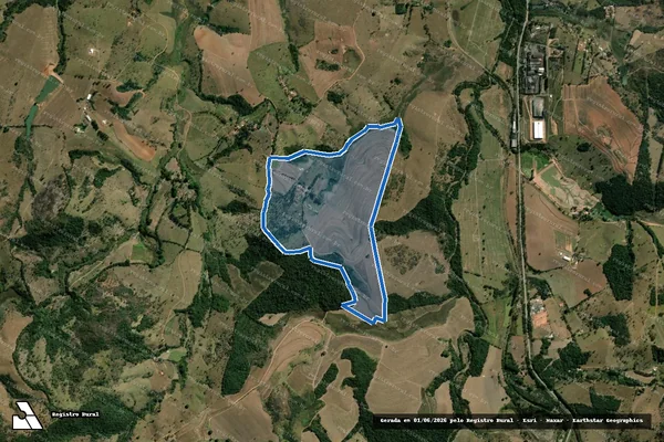 Imagem de satélite de FAZENDA SANTO ANTÔNIO - Parte 1 em Carmo da Mata - MG