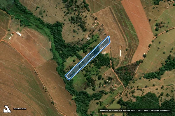 Imagem de satélite de FAZENDA LAGOA VELHA, LAGOA FORMOSA E CÓRREGO DO VEADO - CHÁCARA 08 em Itaberaí - GO