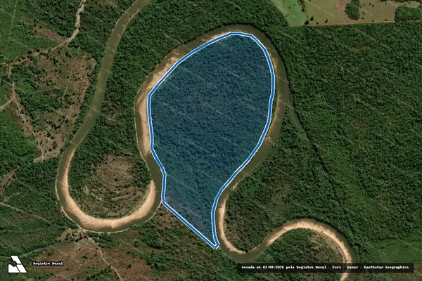 Imagem de satélite de Lote 280, do PA Loroty, (Reserva Legal) - Parcela 1 em Lagoa da Confusão - TO