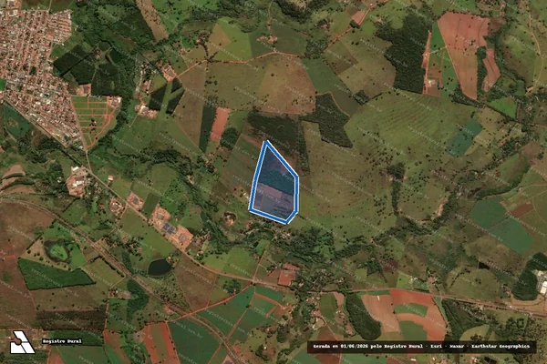 Imagem de satélite de FAZENDA JOÃO LEITE - Gleba 01 em Campo Limpo de Goiás - GO