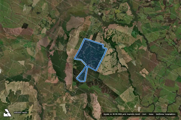 Imagem de satélite de HORTO FLORESTAL SANTA LURDES - 001 em São Gabriel - RS
