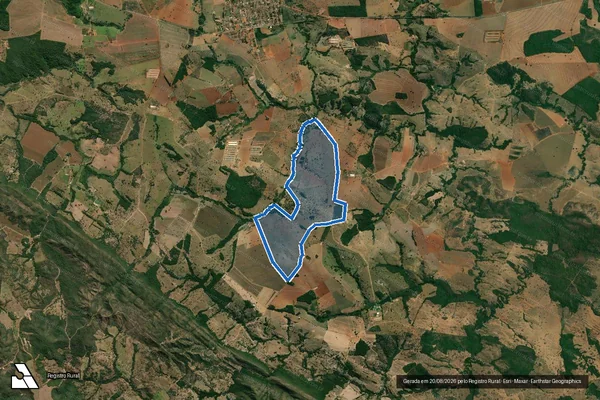 Imagem de satélite de FAZENDA PAES E COCAL - 001 em Santa Cruz de Goiás - GO