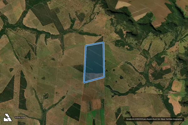 Imagem de satélite de FAZENDA CAMBAUVA ? QUINHÃO Nº XII-A - Parte 2 em Bandeirantes - MS