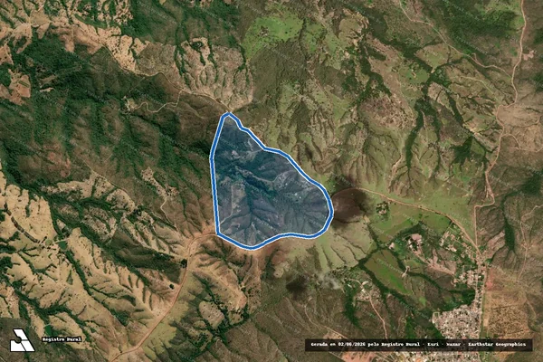 Imagem de satélite de FAZENDA PIRAPITINGAS LUGAR DENOMINADO QUATRO CARLOS - Parte 1 em Cocalzinho de Goiás - GO