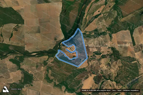 Imagem de satélite de Fazenda Água Santa - Parte 1 em Aragarças - GO