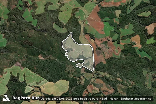 Imagem de satélite de FAZENDA SÃO JOSÉ - Gleba 04 em Lebon Régis - SC