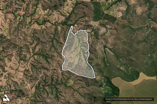 Imagem de satélite de FAZENDA MANABUIU, LUGAR CAPÃO DA SERRA - Parte 1 em Presidente Olegário - MG