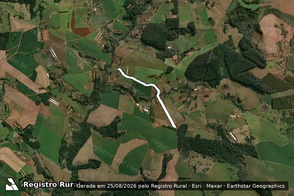 Imagem de satélite de P.A. CHAPECO - GL02 - Estrada Municipal - Parte 2 em Guatambú - SC