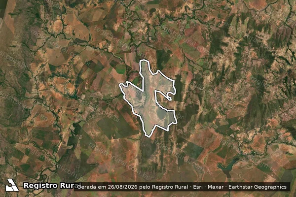 Imagem de satélite de JH FAZENDAS - lugar denominado CIPÓ - 001 em Claro dos Poções - MG