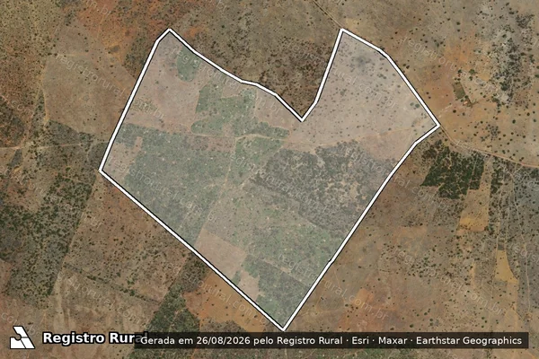 Imagem de satélite de FAZENDA TABUA - Parte 1 em Várzea Nova - BA