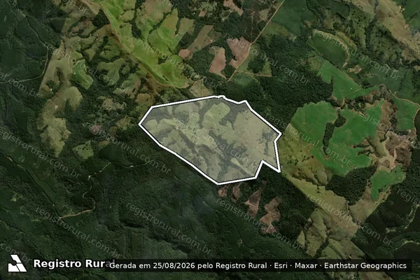 Imagem de satélite de SITIO BELA MANHA - Matrícula 3954 em Ortigueira - PR