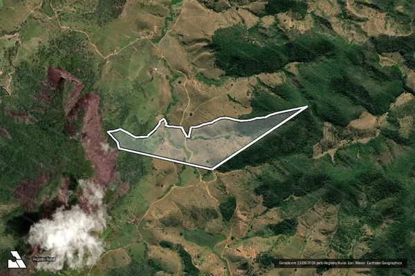 Imagem de satélite de SITIO MONTE AZUL - Parte 1 em Pocrane - MG