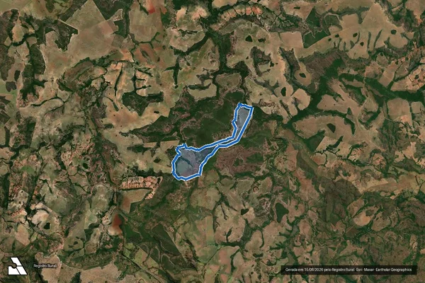 Imagem de satélite de FAZENDA INHUMAS ? SÃO DOMINGOS - Parte 1 em Caiapônia - GO