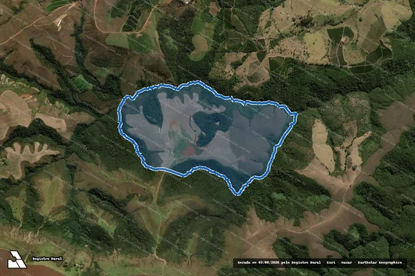 Imagem de satélite de FAZENDA MONTIVIDIO - Matrícula 12.388 em Tapiraí - MG