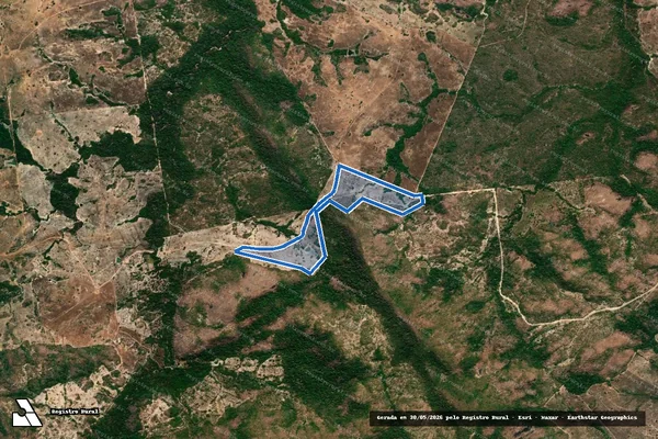 Imagem de satélite de P. A. SERRA VERDE em Araguapaz - GO