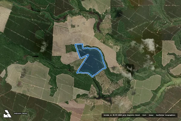 Imagem de satélite de Fazenda Ouro Verde 7 - Matrícula: 505 em Ibirapuã - BA