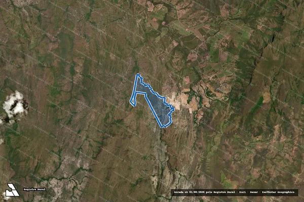 Imagem de satélite de FAZENDA BREJAS OU LAVADO -REMANESCENTE em Nova Roma - GO