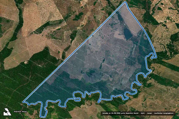 Imagem de satélite de FAZENDA SUSUARAMA - 001 em Couto Magalhães - TO