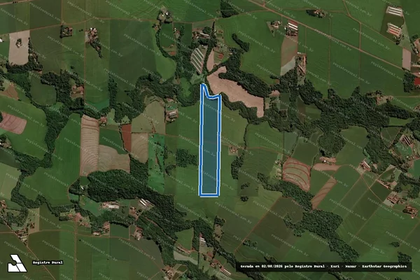 Imagem de satélite de LOTE RURAL N° 228, integrante da Linha Guaçu, do 8º Perímetro da Fazenda Britânia - Parte 1 em Toledo - PR