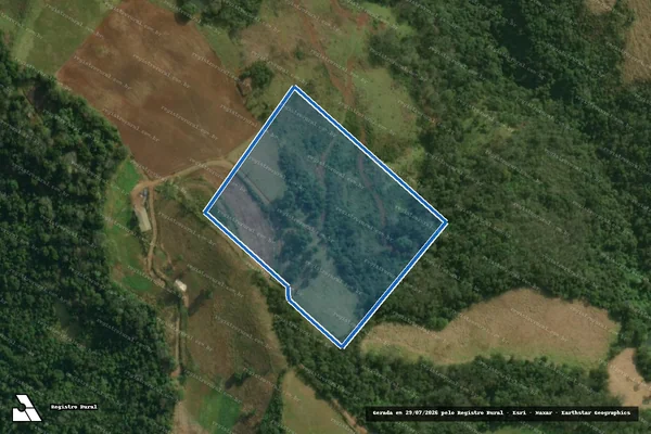 Imagem de satélite de Parte do Lote Rural n° 425 - Parcela 1 em Paraíso - SC