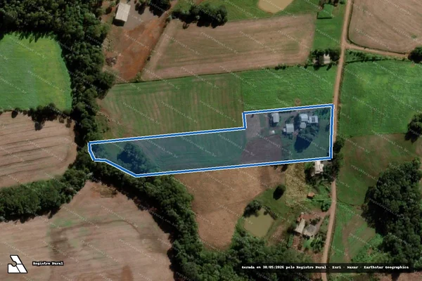 Imagem de satélite de PARTE DO LOTE RURAL Nº 46 - PARCELA 01 áREA REMANESCENTE em Bom Jesus do Oeste - SC
