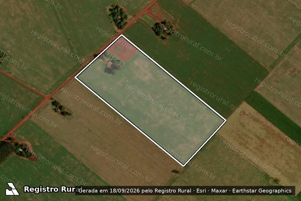 Imagem de satélite de Projeto de Assentamento Taquara - Lote 40 em Rio Brilhante - MS